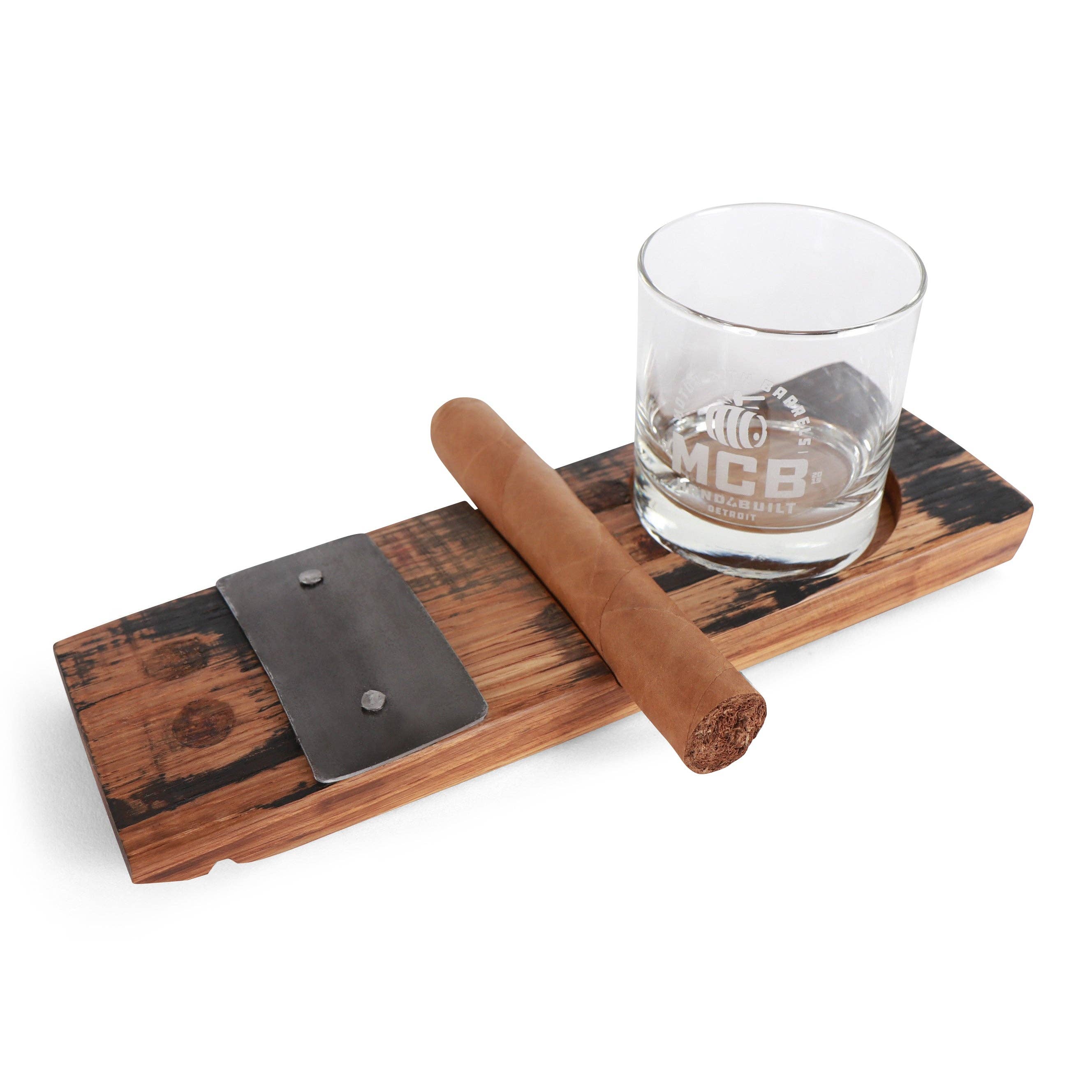 Motor City Barrels - Wholesale Cocktail/Liquor Glass - Cigar Holder with Rocks Glass8