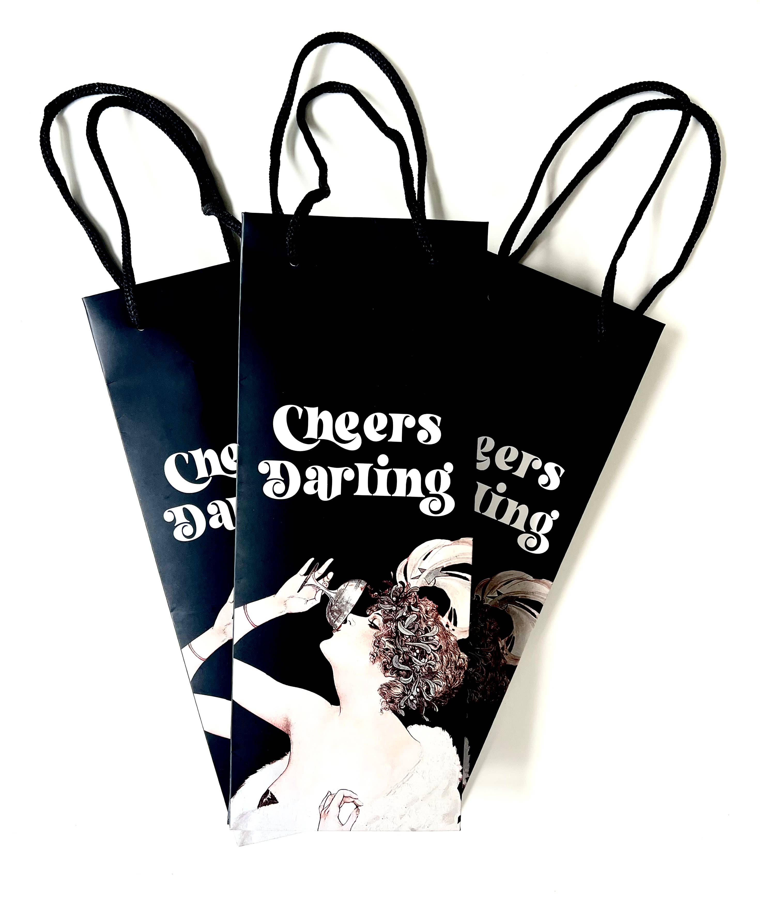 The Twentieth - Wholesale Wine Gift Bag - Cheers Darling Art Deco Wine Gift Bag1
