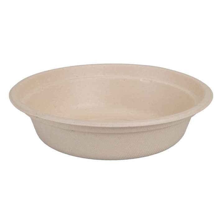 NatureZway - Wholesale Disposable Plate - 8" Bamboo & Sugarcane Round Bowls | 16 OZ | 160 Pack