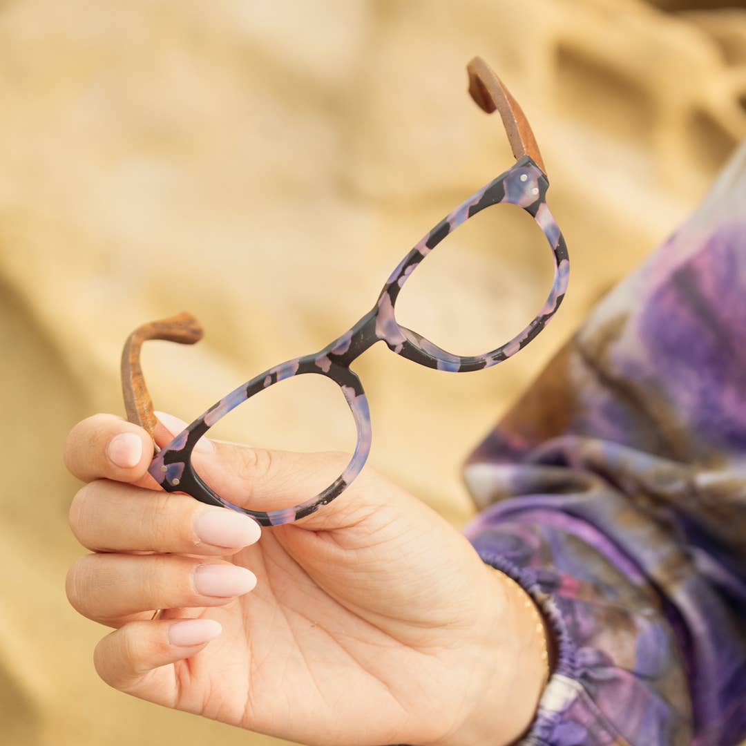 Blue Planet Eco-Eyewear – Großhandel Brille – Damen – BP20752 -Astrid- Mattes Rosenschildpatt / Walnussholz / Blaulicht3