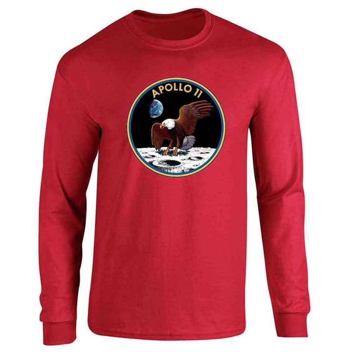 Pop Threads - Wholesale T-shirt (graphic) – unisex - Apollo 11 Mission Patch NASA Approved Long Sleeve1