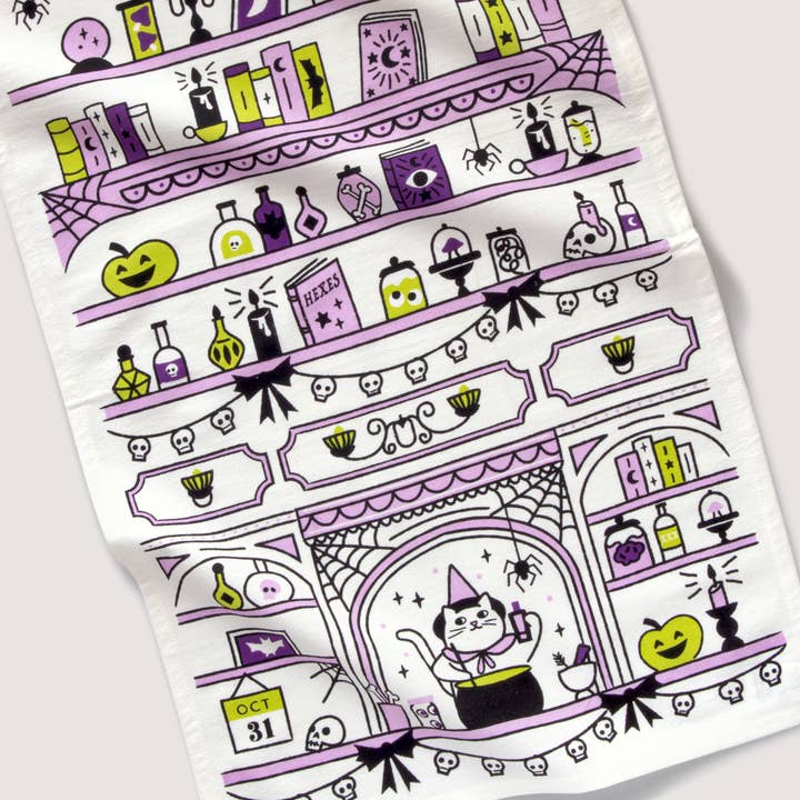 Torchon « Chat au chaudron » pour la vente par Seltzer Goods