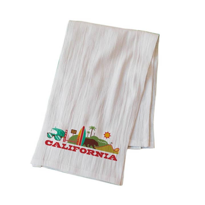 California Cityscape Tea Towel for wholesale by All Good Living