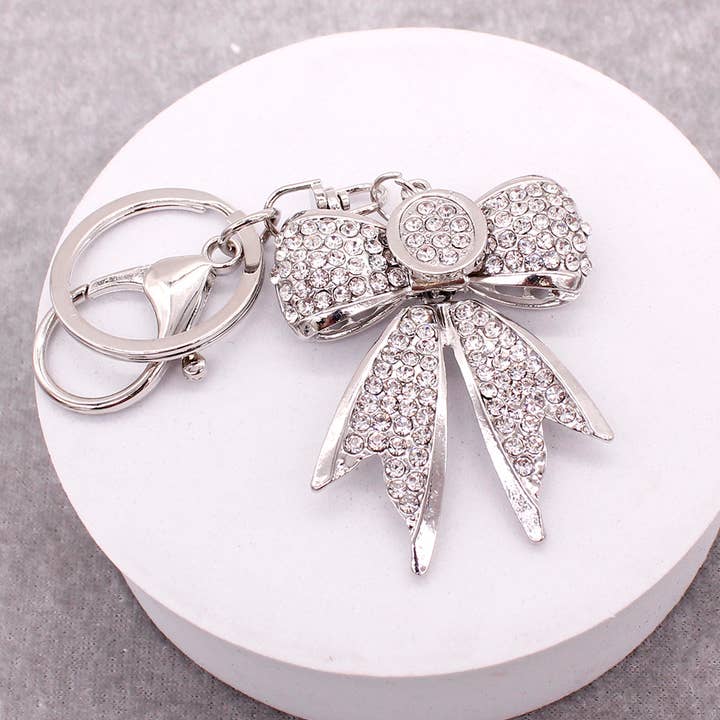 bellachic - Wholesale Keychain - Women's - RHINESTONE BOW KEYCHAIN