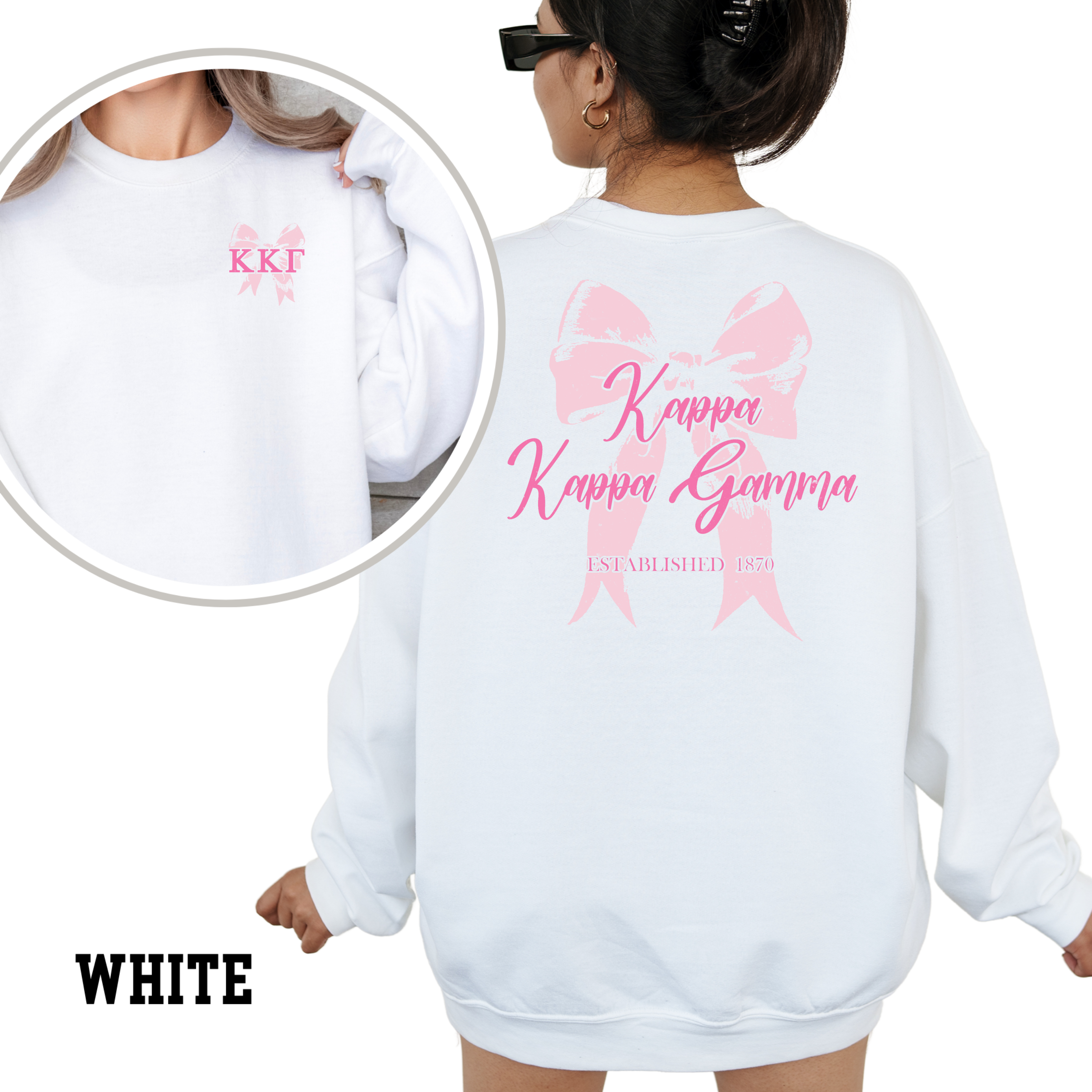Kite and Crest - Wholesale Graphic Sweatshirt - Women's - Pink Ribbon Sorority Sweatshirt17