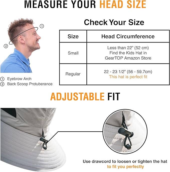 GearTOP – wholesale Bucket hat – Unisex – Sun Hats with Removable Flaps - UPF 50+ (100 Pcs box)


14