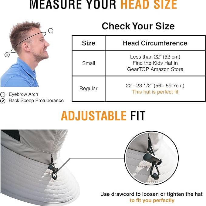 GearTOP – wholesale Bucket hat – Unisex – Sun Hats with Removable Flaps - UPF 50+ (100 Pcs box)
14