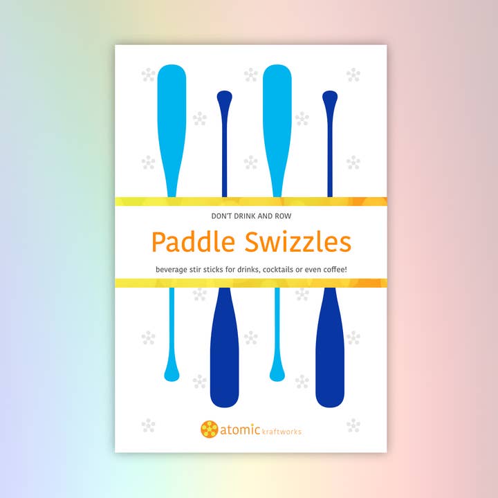 Party Paddle Swizzles for wholesale by Atomic Kraftworks