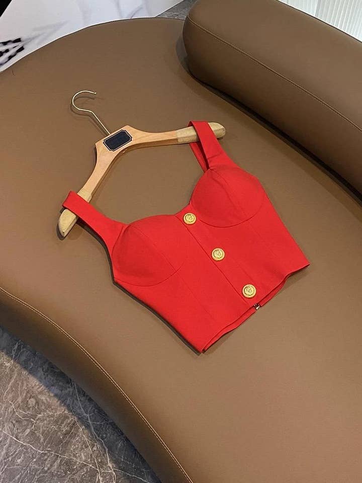 Red SY389 Trendy Summer Camisole & A-Line Skirt Set for Women for wholesale on Faire