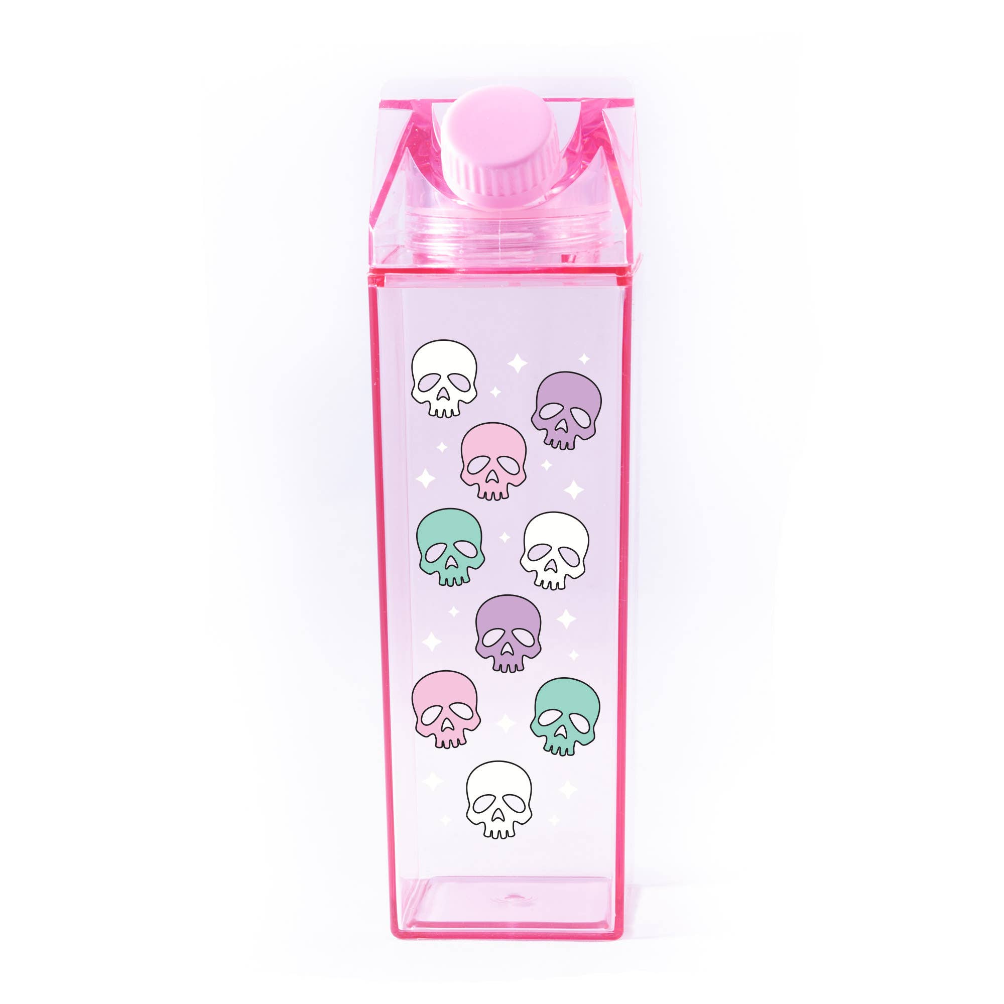 femfetti - Wholesale Waterfles - Melkkartonnen waterfles met schedelpatroon0