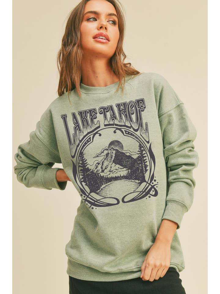 Honestee - Wholesale Graphic Sweatshirt - Women's - Lake Tahoe Graphic Sweatshirt1