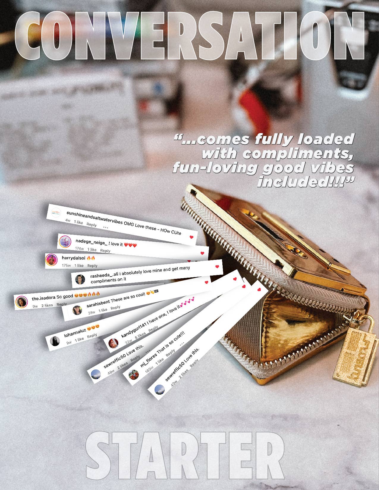 Fydelity - Wholesale Wallet - Women's - 70260: Cassette Tape Wallet | Gold Chrome3