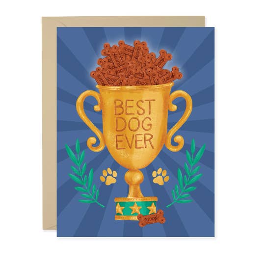 Best Dog Ever Card | Dog Gotcha Day Card | Dog Award for wholesale by Praxis Design Studio