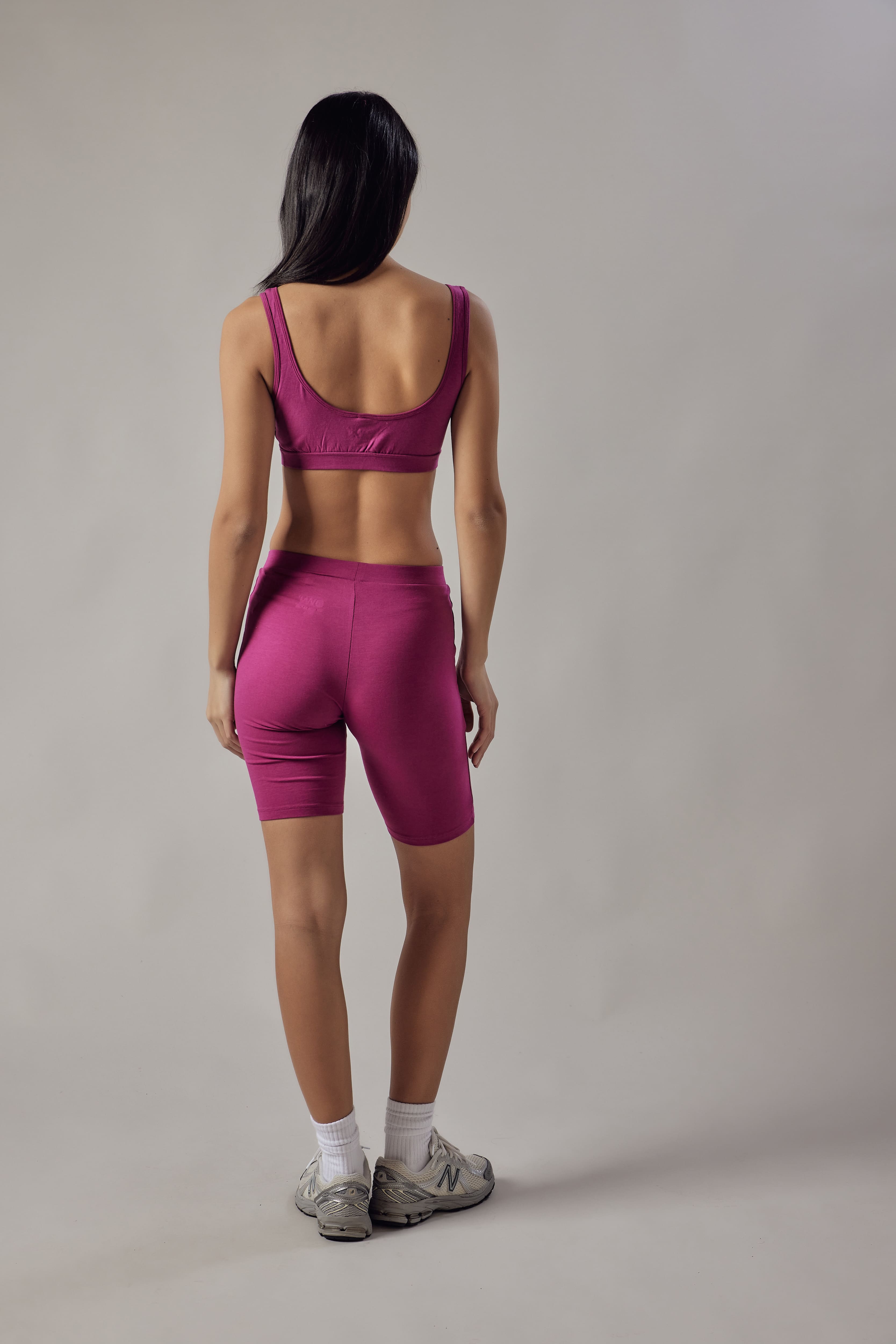 Grey Set Active Biker + Sporty Top for wholesale on Faire9