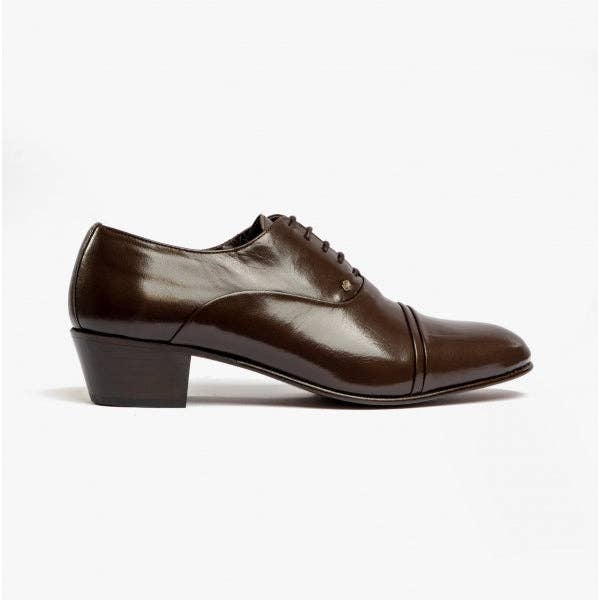 Club Cubano – wholesale Oxford shoes – Men′s – Club Cubano CORDOBA Mens Soft Leather Lace-Up Cuban Heel Oxford Shoes Dark Brown