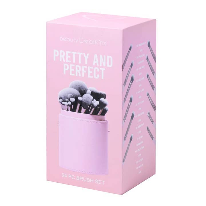 PINEAPPLE Beauty - Wholesale Makeup Brush Set - Beauty Creations BS-PP Pretty n Perfect 24pc Brush Set - 31