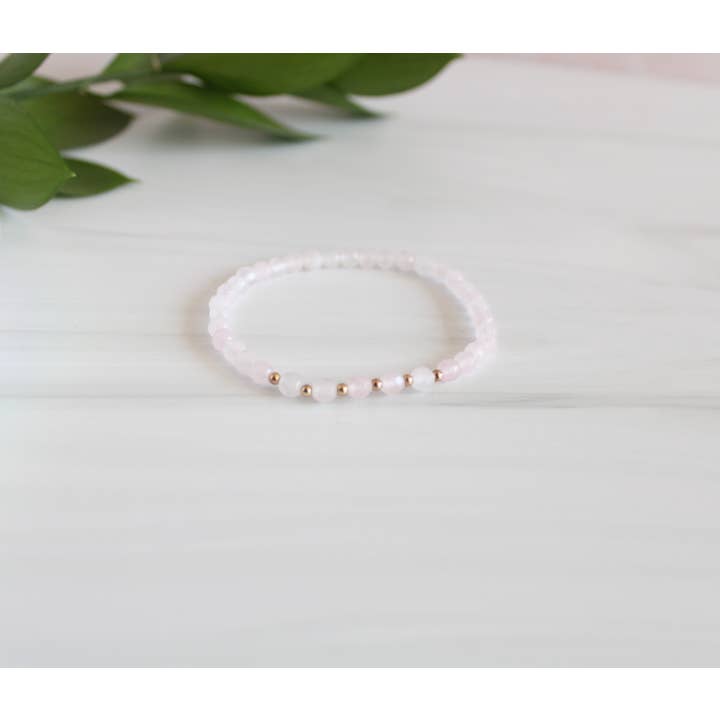 Rose Quartz Bracelet - Made in the USA for wholesale by Carolyn Hearn Designs