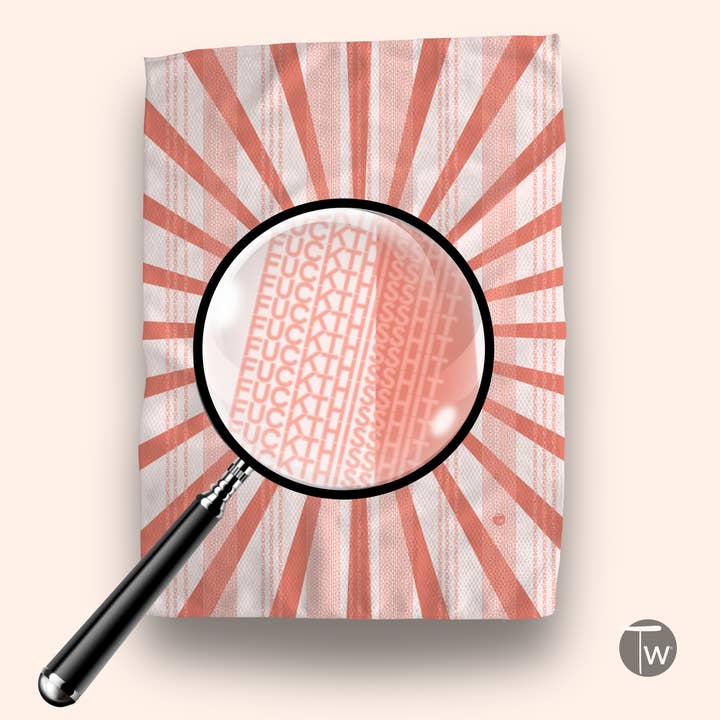 Fuck This Shit Hyper Illusion Kitchen Tea Towel for wholesale by Twisted Wares