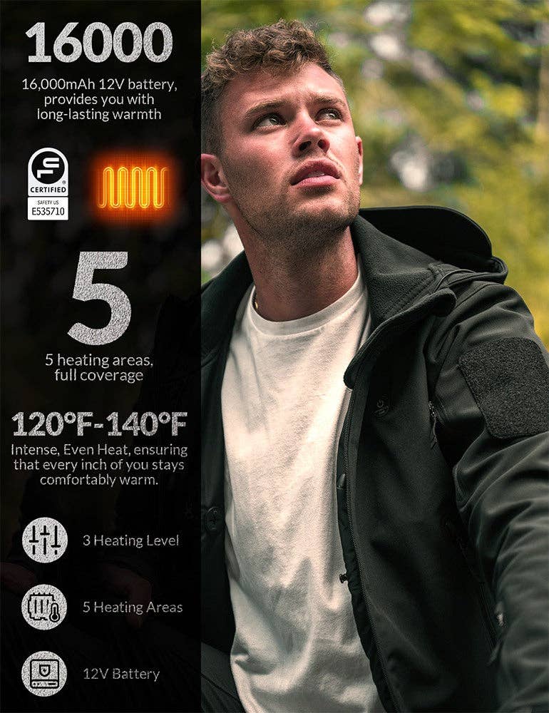 Antarctica Outdoors - Wholesale Jacket - Women's - ANTARCTICA GEAR Heated Jacket for Women, Winter Coat Soft Shell Heating Hood Jacket7