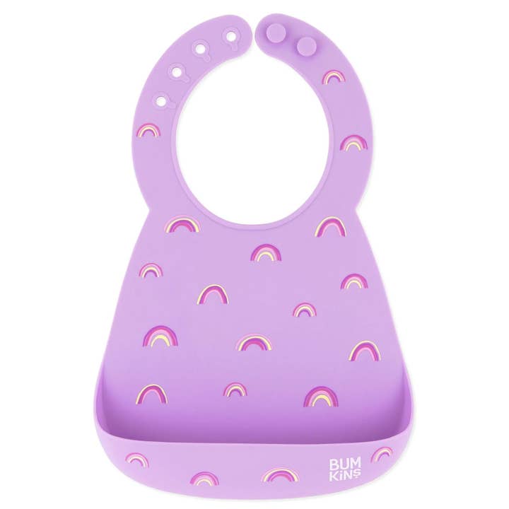Bavoir en silicone : arcs-en-ciel pour la vente par Bumkins