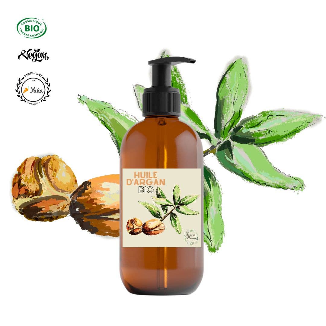 Cocoon’Essence - Wholesale Bath/Body Oil - Organic argan oil cabin format 250 ML - COSMOS ORGANIC0