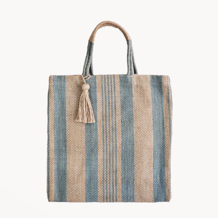 Handwoven Jute Bag • Dora Jute Tote Bag - Pale Green for wholesale by KORISSA