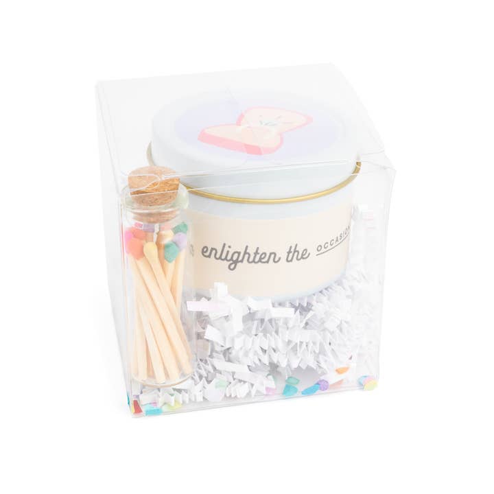 Enlighten the Occasion – wholesale Travel candles – Wedding Cake Scented Candle and Matches Set