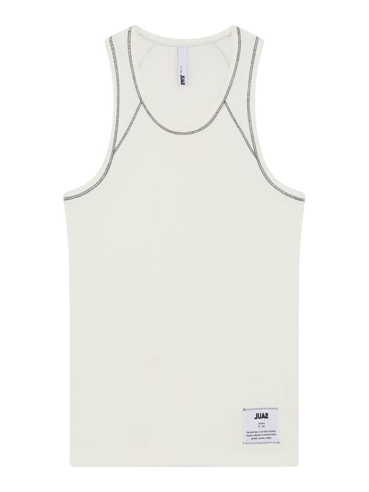 CONTRAST MOVEMENT VEST - WHITE / BLACK for wholesale by Saul Nash