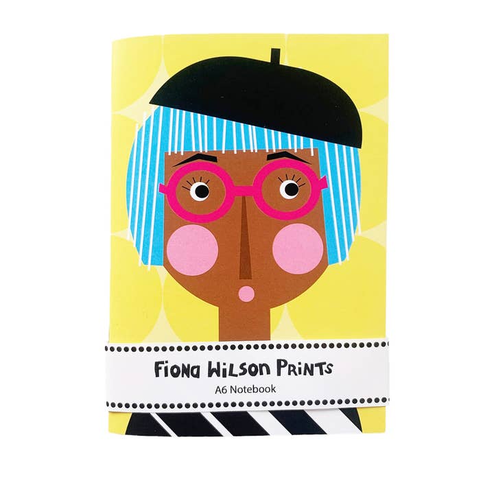 A6 Notebook Beret Girl for wholesale by Fiona Wilson Prints