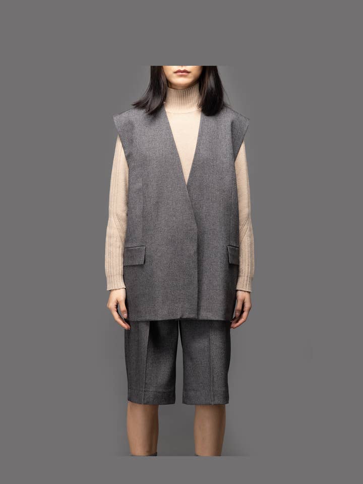 Gilet Oversize Grisaglia for engroshandel hos Chiara Boncompagno
