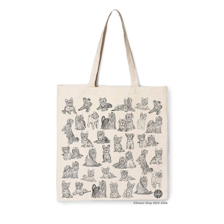 Sween Shop - Wholesale Tote Bag - Unisex - Yorkshire Terrier Yorkie Canvas Tote Bag for Pet Dog Gift