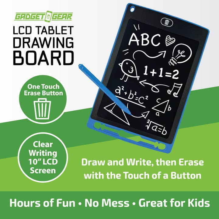Novelty Brands - Wholesale Drawing Board - Kids & Baby - Gadget Gear Reusable LCD Drawing Tablet - 6/Display1