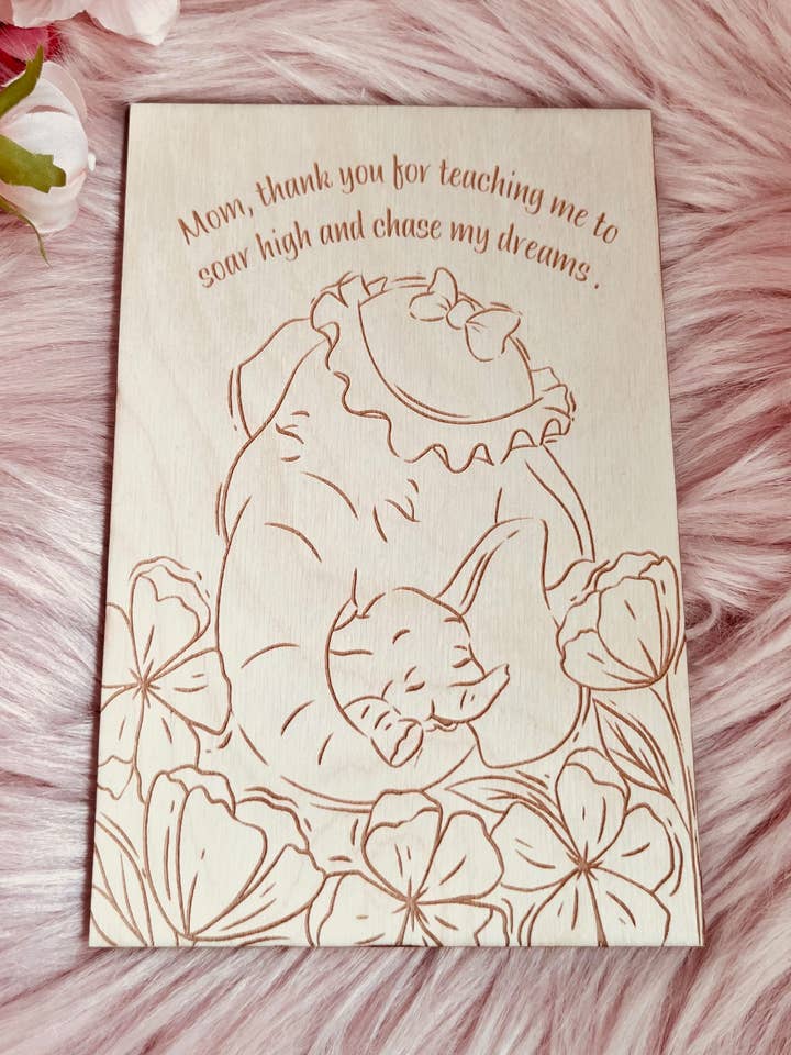 Mommy & me Wood Greeting Card | Greeting Card for Mom for wholesale by Alicia's Wonderland