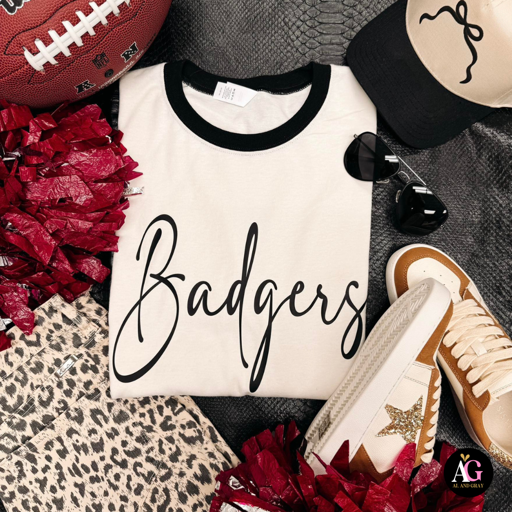 Al + Gray Graphic Tees - Wholesale Screen Printed T-Shirt - Women's - CUSTOM School Spirit Ringer1