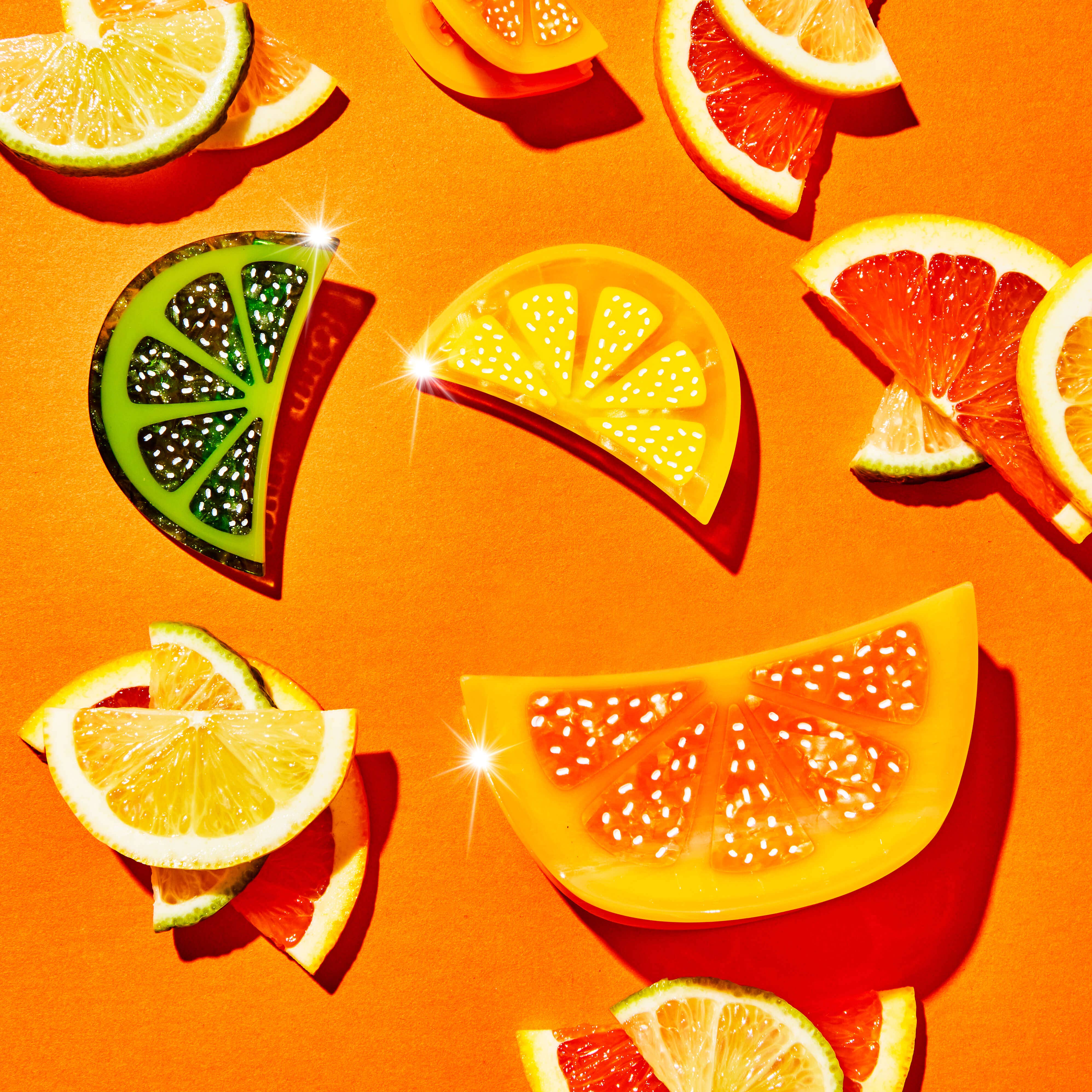 Jenny Lemons - Venta al por mayor Horquilla para el pelo - Mujer - Mini pinza para cabello con diseño de rodaja de naranja5