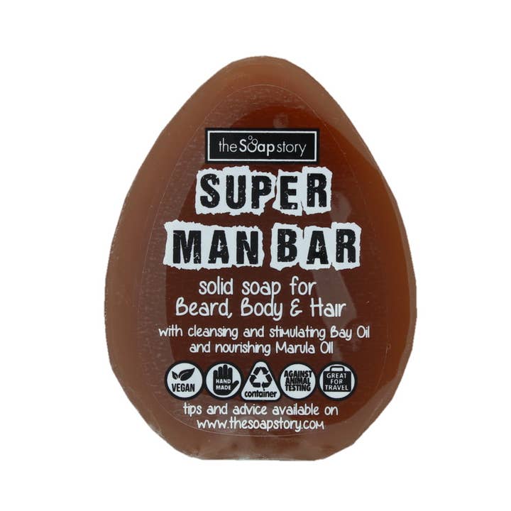 Super Man Soap Shampoo + Shave Bar for wholesale by The Soap Story