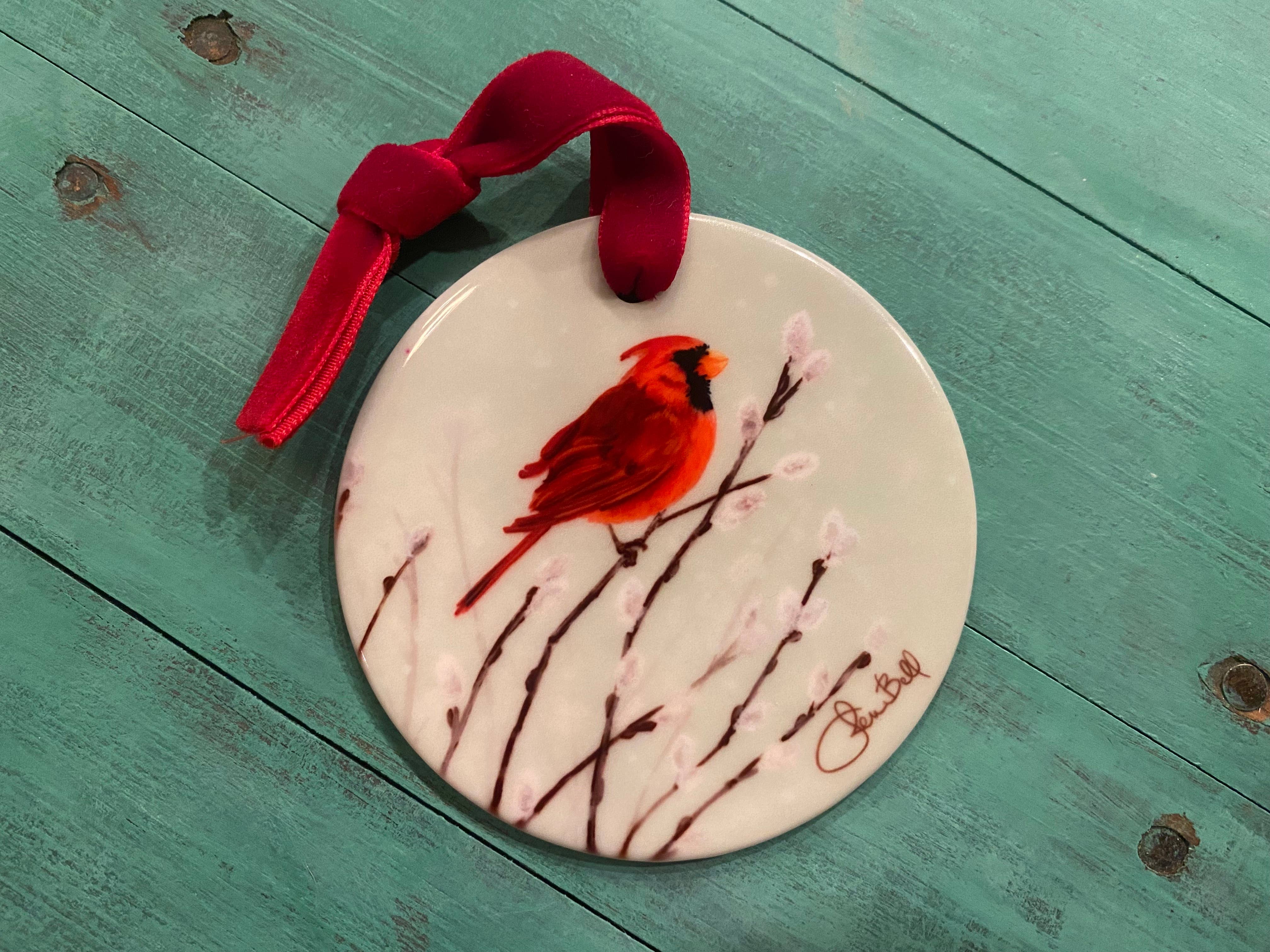 Holly Hills Lane - Wholesale Ornament Set - Ceramic Red Cardinal Art Christmas Ornament1