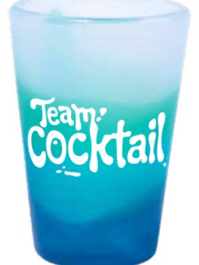 Team Cocktail Logotyp Silikon Snapsglas (Seaside) för wholesale av Team Cocktail