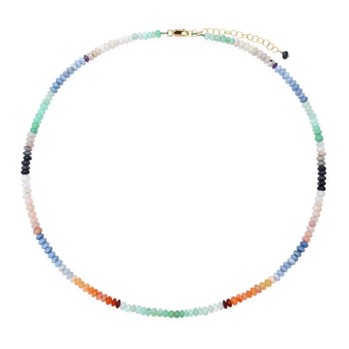 Mini multi opal beaded necklace for wholesale by Carly Waters Designs
