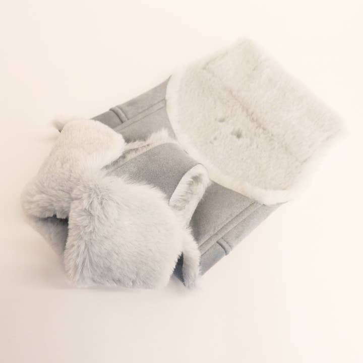 Faux Lambskin Coat - Titanium for wholesale by Le Chien Bleu NY