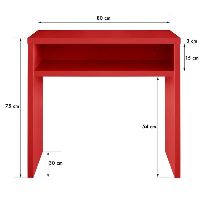 Really Nice Things - Wholesale Console Table - Flame red laminated board console 3cm 80x30cm1