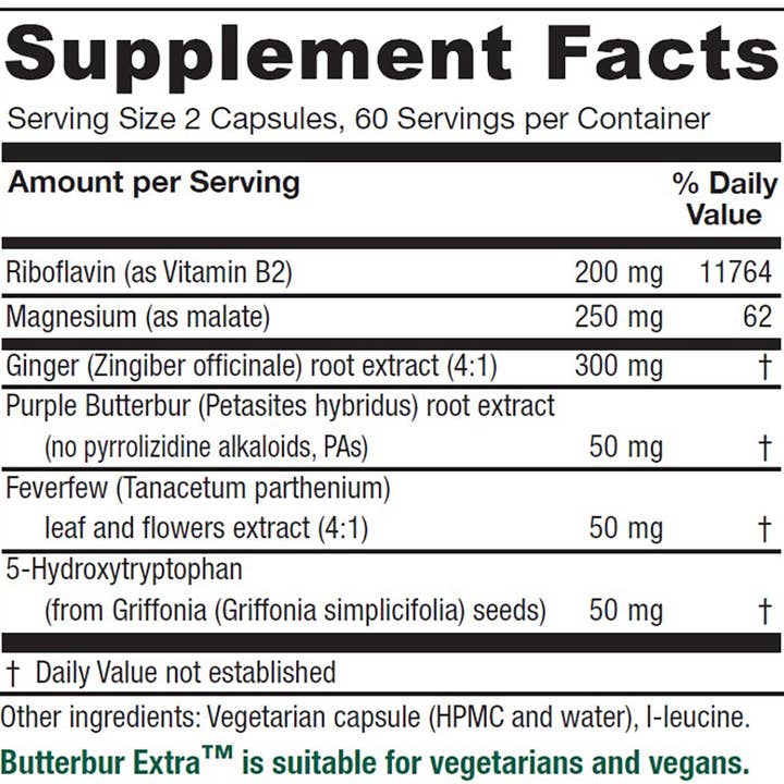 Vitanica - Vente Supplément oral/vitamine - Butterbur Extra™/120 capsules BTL