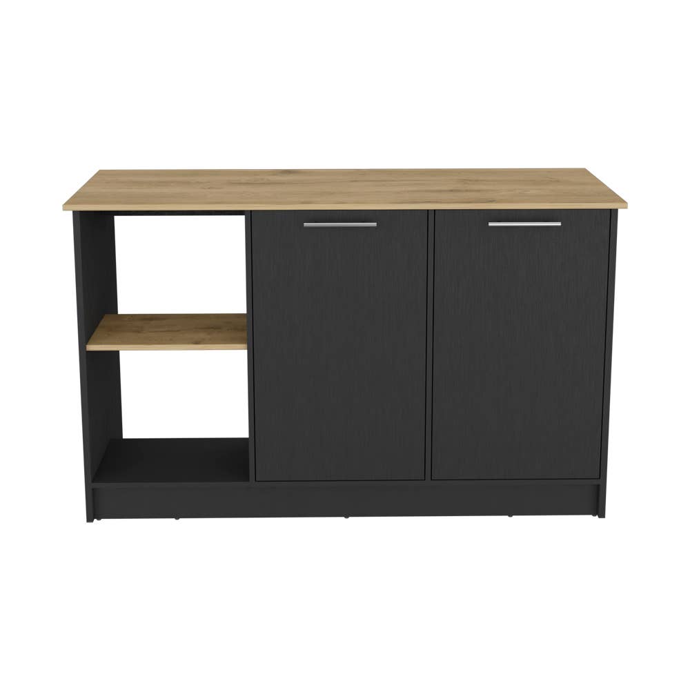 Treevol Furniture - Wholesale Kitchen Storage/Organizer - Kitchen Island Padua, Kitchen, Black / Macadamia0