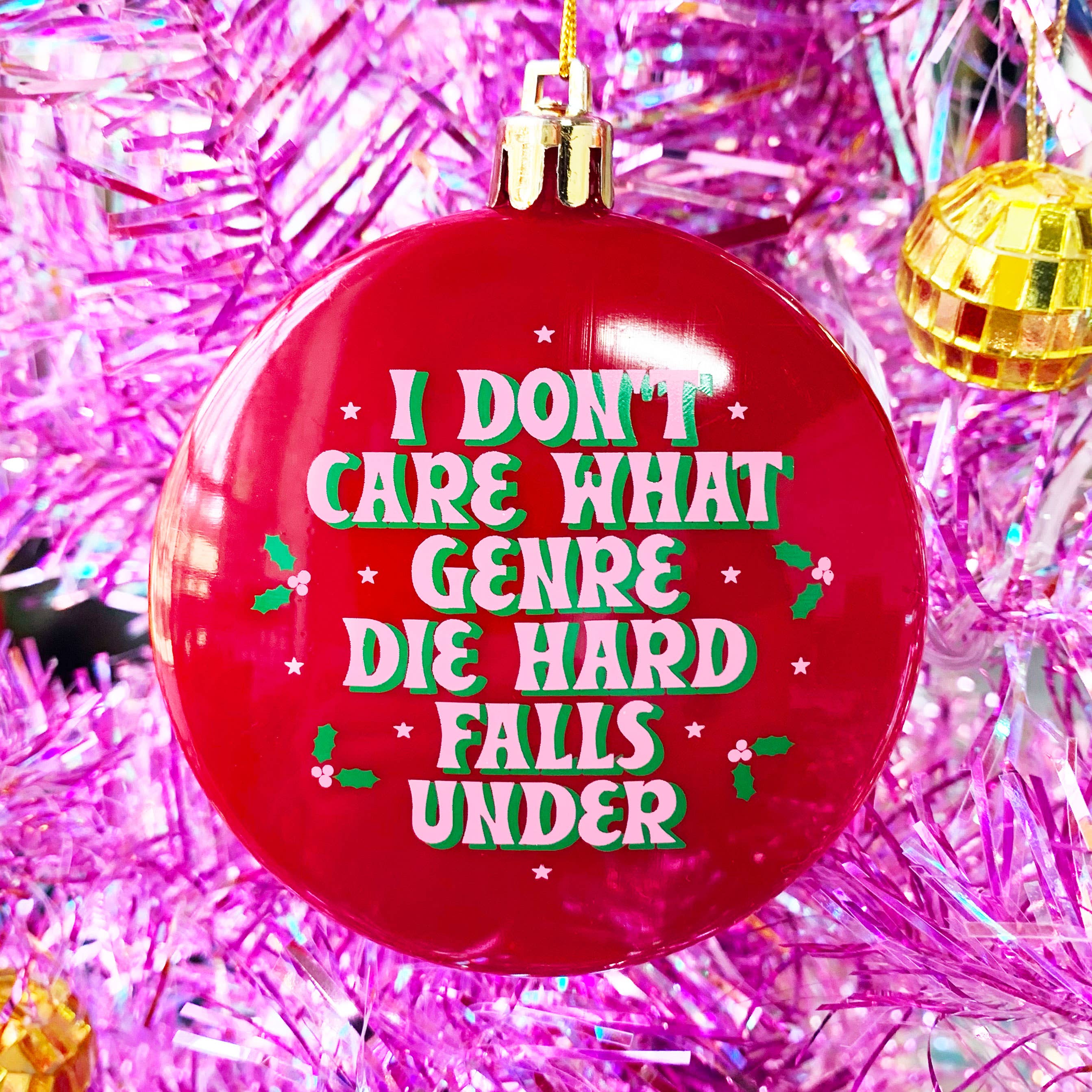 Krystan Saint Cat - Wholesale Ornament - I Don't Care Die Hard Plastic Xmas Tree Holiday Ornament1