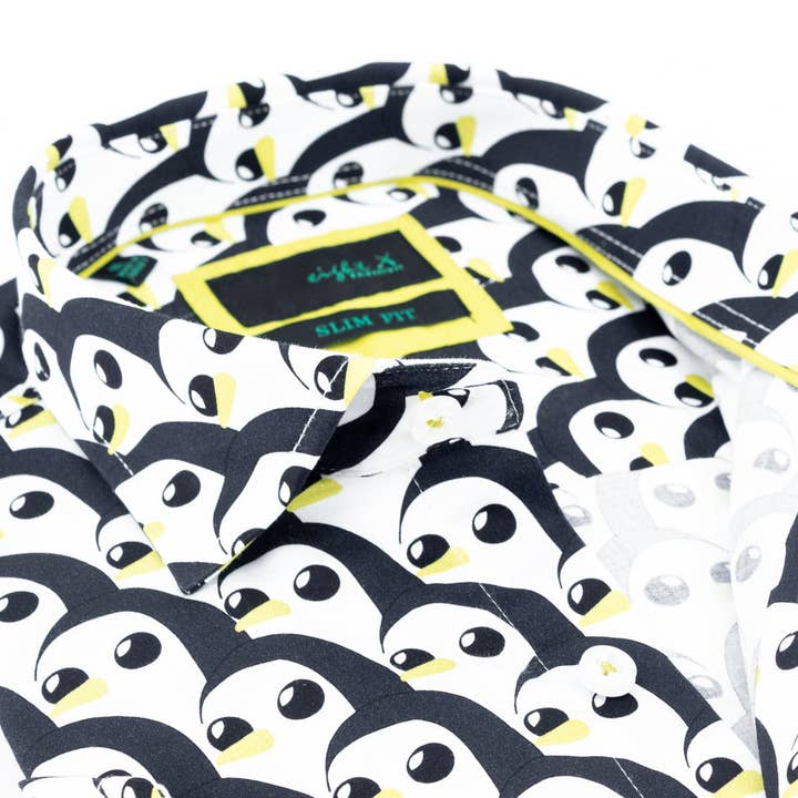 NEGRO Camisa Manga Corta Pingüinos de venta al por mayor en Faire