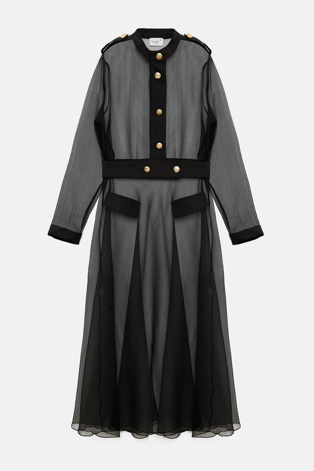 Sort ORGANZAKJOLE MED EPAULETDETALJE for engroshandel på Faire0