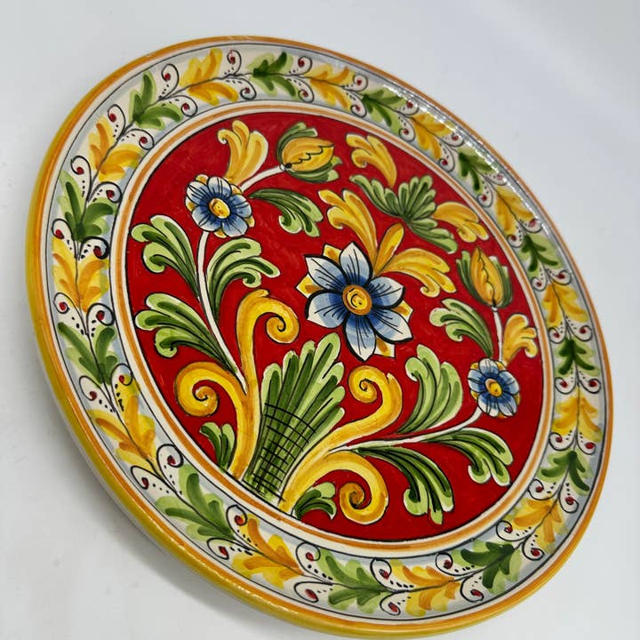 DD Ceramiche Siciliane - Wholesale Wall Accent - Hand-painted Decorative Plate Diameter 30 cm Decoration n.10