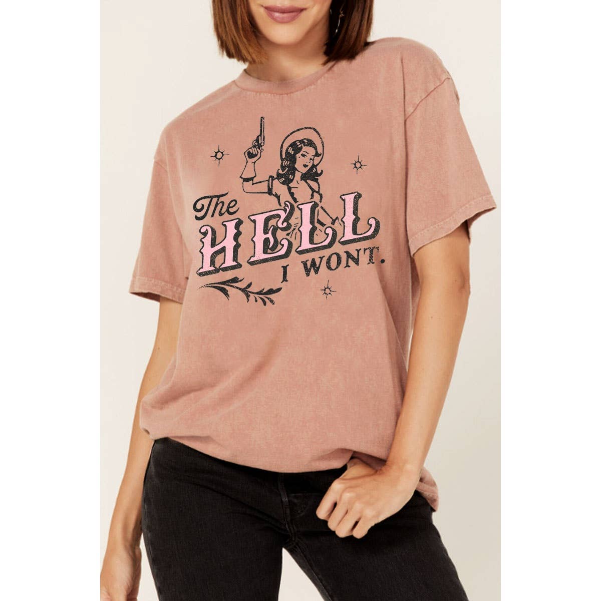 HRTandLUV - Wholesale Screen Printed T-Shirt - Women's - THE HELL I WONT MINERAL GRAPHIC TEE2
