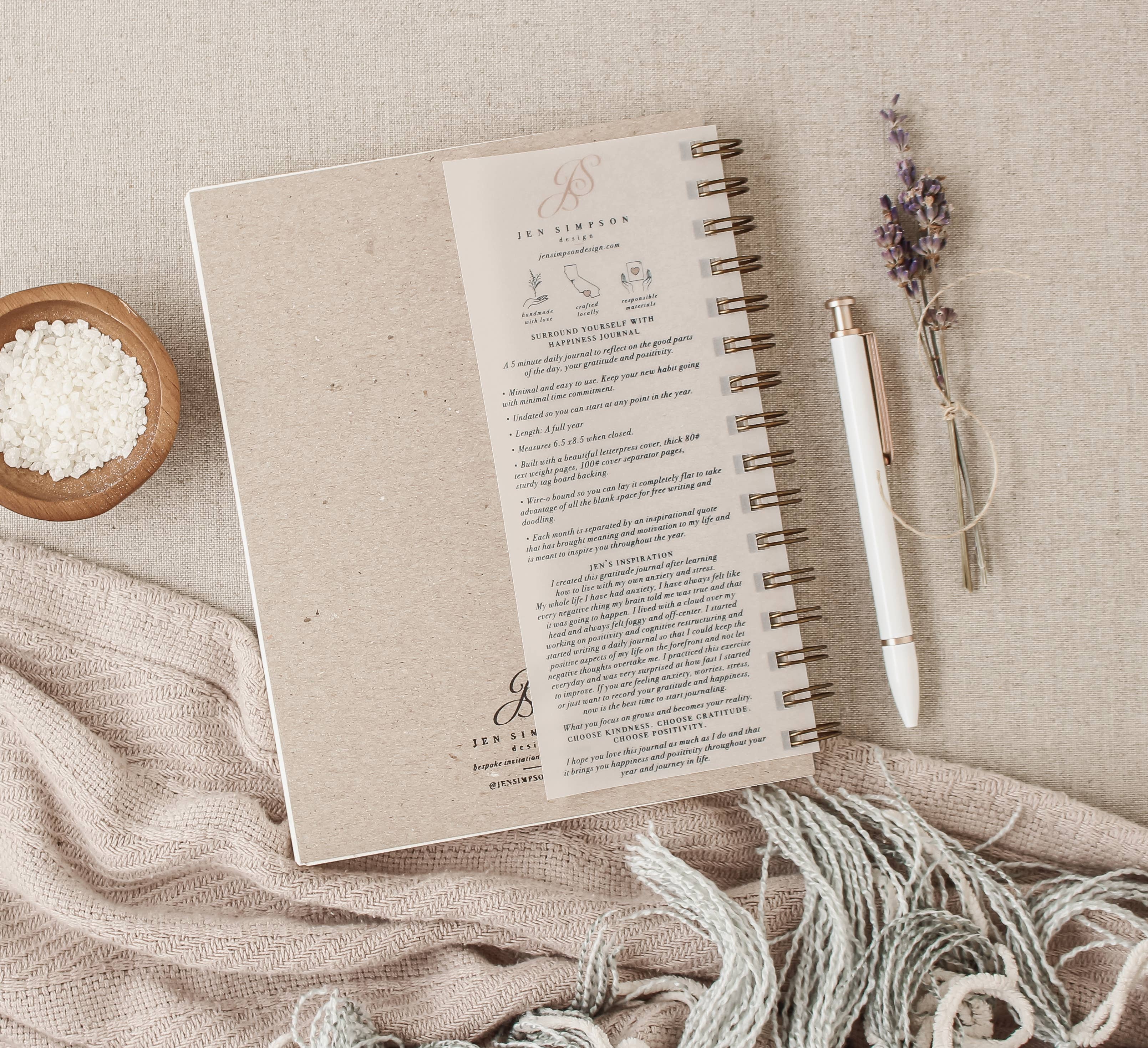 Jen Simpson Design - Wholesale Dagboek/agenda - Omring jezelf met Happiness Journal14
