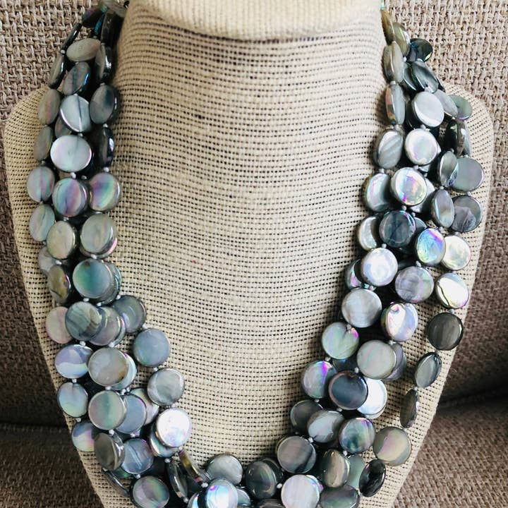 Studio G - Wholesale Kralen/parelketting - #802 -6 Streng ketting met parelmoer1